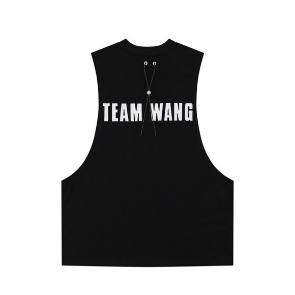 Team Wang Black Vest With Letter Print - Picture 1 of 7